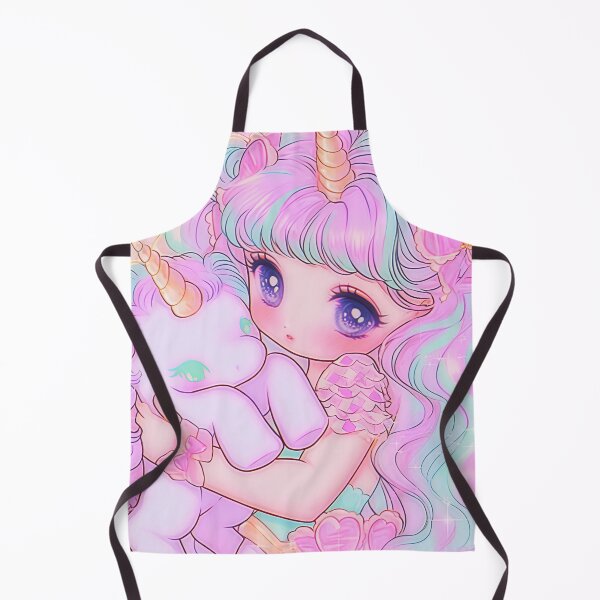 Item preview, Soft Pink Chibi Anime Girl and Unicorn designed and sold by bubblegoth.