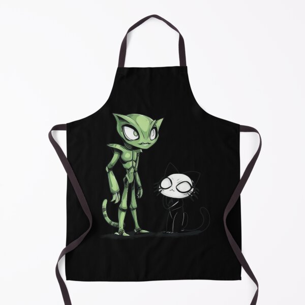 Item preview, Green Alien and Black Cat Duo designed and sold by Ridaelb.