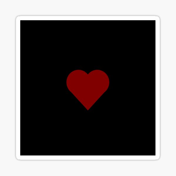 True Love Deep Red Heart Stickers