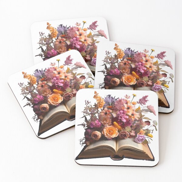 Item preview, Open Book With Flowers designed and sold by densok.