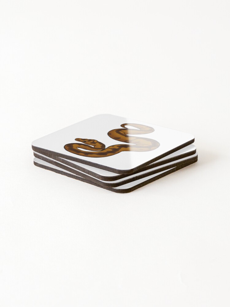 Thumbnail 4 of 5, Coasters (Set of 4), Ball python designed and sold by Loverlyskye.