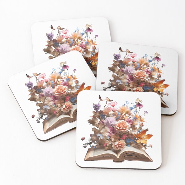 Item preview, Open Book With Flowers designed and sold by densok.