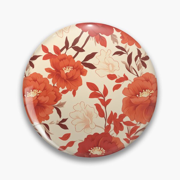 Item preview, Blossoming Warmth: A Cherry Red and Cream Seamless Pattern - N 4 designed and sold by Moisky Patterns.