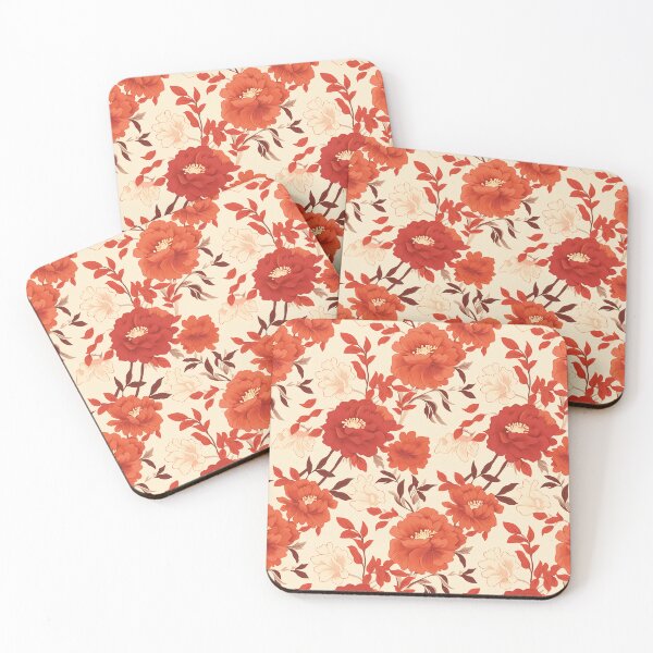 Item preview, Blossoming Warmth: A Cherry Red and Cream Seamless Pattern - N 4 designed and sold by Moisky Patterns.