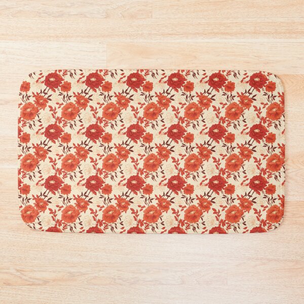 Item preview, Blossoming Warmth: A Cherry Red and Cream Seamless Pattern - N 4 designed and sold by Moisky Patterns.