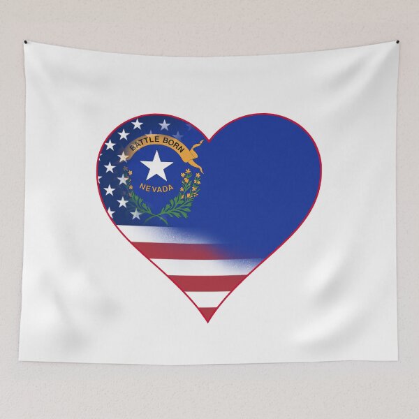 Item preview, State of Nevada Flag and American Flag Fusion Design designed and sold by Gsallicat.