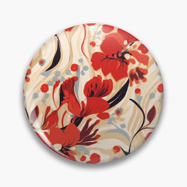 Item preview, Blossoming Warmth: A Cherry Red and Cream Seamless Pattern - N 5 designed and sold by Moisky Patterns.