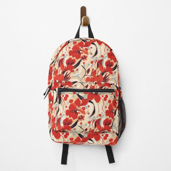 Item preview, Blossoming Warmth: A Cherry Red and Cream Seamless Pattern - N 5 designed and sold by Moisky Patterns.
