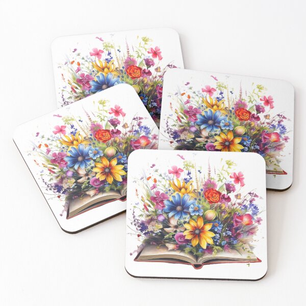 Item preview, Open Book With Flowers designed and sold by densok.