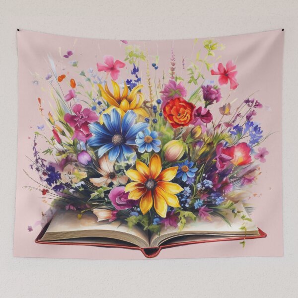 Item preview, Open Book With Flowers designed and sold by densok.