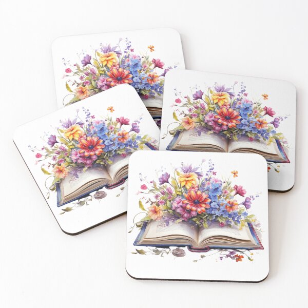 Item preview, Open Book With Flowers designed and sold by densok.