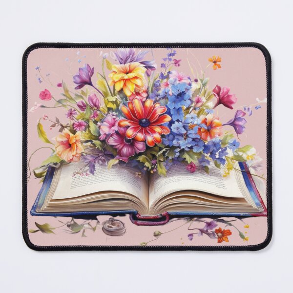 Item preview, Open Book With Flowers designed and sold by densok.