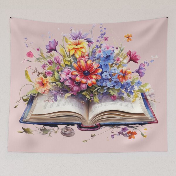 Item preview, Open Book With Flowers designed and sold by densok.