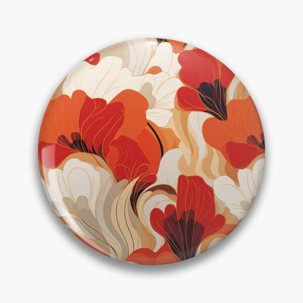 Item preview, Blossoming Warmth: A Cherry Red and Cream Seamless Pattern - N 7 designed and sold by Moisky Patterns.