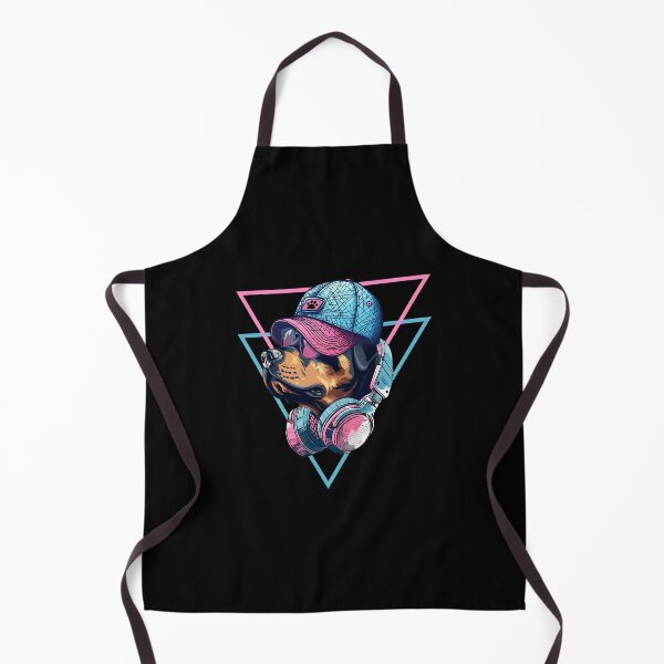 Item preview, Cool Rottweiler with Headset and Cap Blue Pink Punk Dj Music Lover Design designed and sold by MysteriousJ.