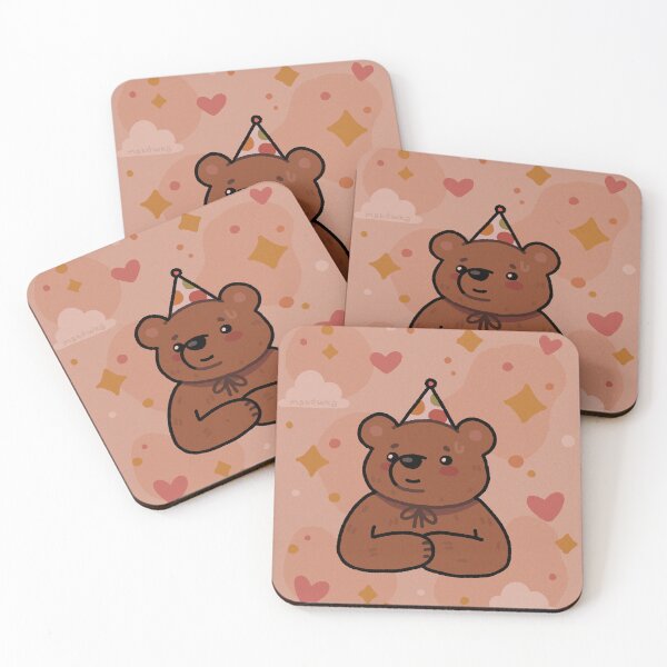 Item preview, birthday bear designed and sold by Mischa  Makowka.
