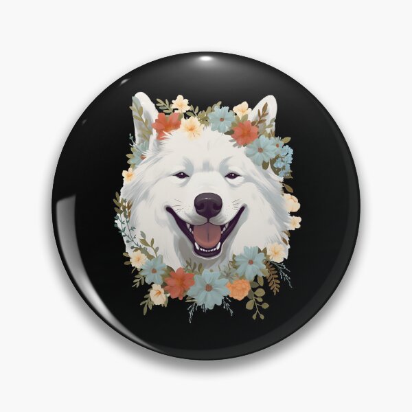 Item preview, Samoyed Floral Design for Flower Daisy Vines and Leaves Lover designed and sold by MysteriousJ.