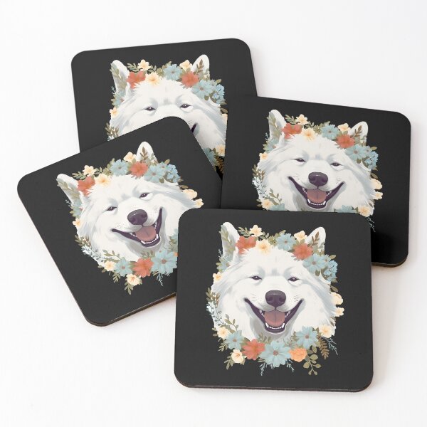 Item preview, Samoyed Floral Design for Flower Daisy Vines and Leaves Lover designed and sold by MysteriousJ.