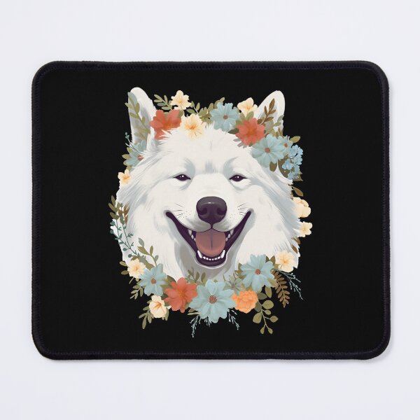 Item preview, Samoyed Floral Design for Flower Daisy Vines and Leaves Lover designed and sold by MysteriousJ.
