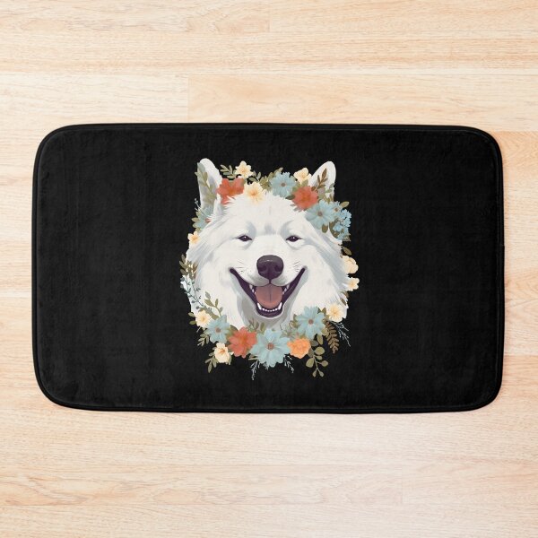 Item preview, Samoyed Floral Design for Flower Daisy Vines and Leaves Lover designed and sold by MysteriousJ.