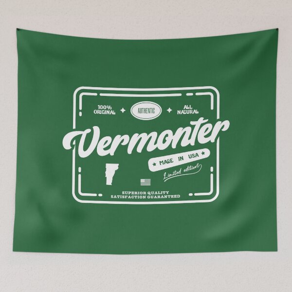 Item preview, Original Vermonter Cool Vintage Light Stamp Print Vermont Resident Gift  designed and sold by semisoberme.