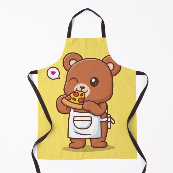 Item preview, "Bear Chef's Pizza Delight: Cute Cartoon Vector Icon" designed and sold by hjian8219.