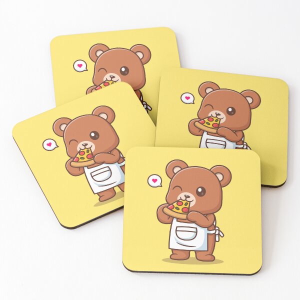 Item preview, "Bear Chef's Pizza Delight: Cute Cartoon Vector Icon" designed and sold by hjian8219.