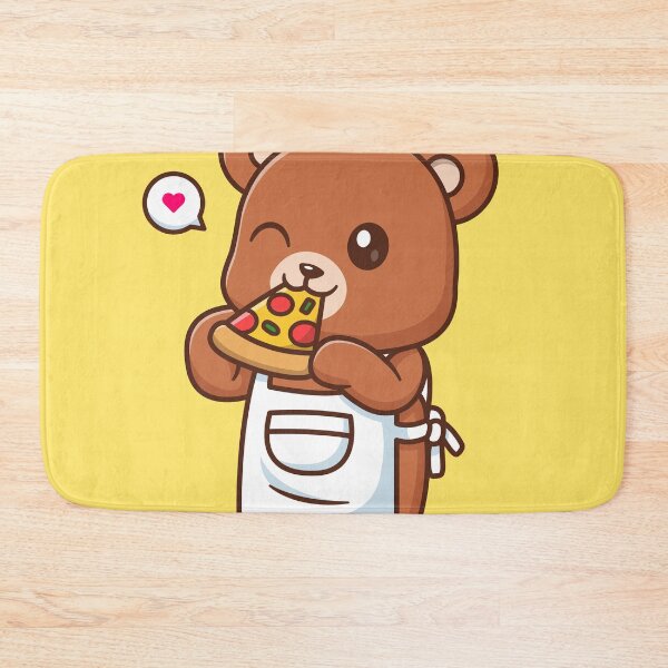 Item preview, "Bear Chef's Pizza Delight: Cute Cartoon Vector Icon" designed and sold by hjian8219.