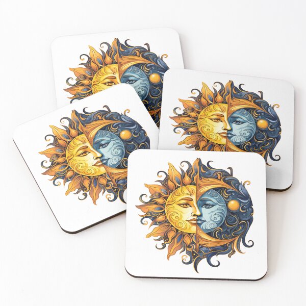 Item preview, Celestial combination image of sun and moon designed and sold by liana campbell.