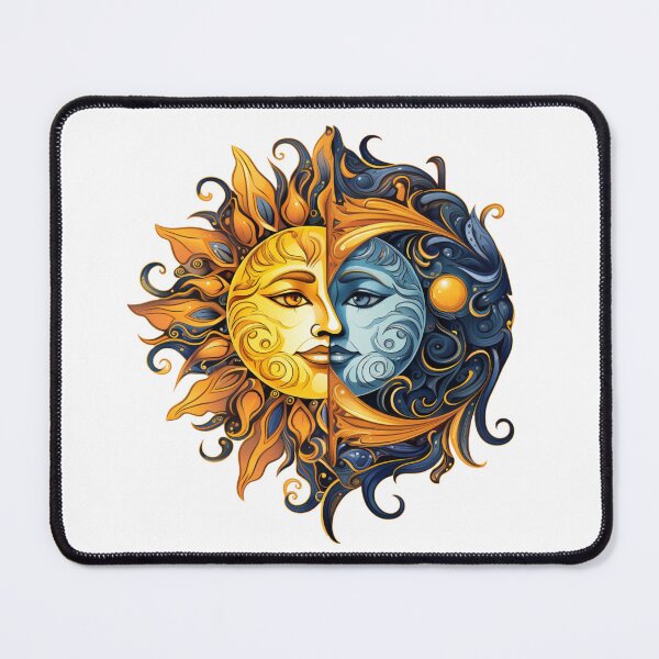 Item preview, Celestial combination image of sun and moon designed and sold by liana campbell.