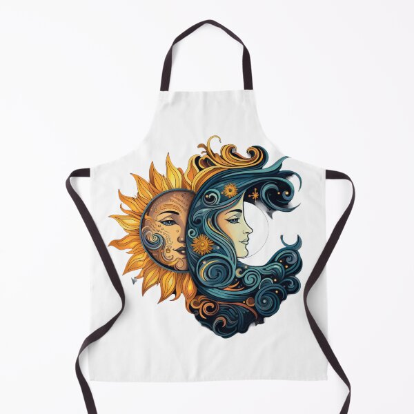 Item preview, Celestial combination image of sun and moon designed and sold by liana campbell.