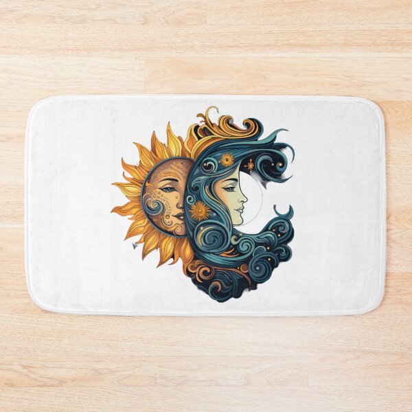 Item preview, Celestial combination image of sun and moon designed and sold by liana campbell.