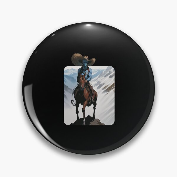 Item preview, Galactic Horseback Adventure Blue Alien Cowboy designed and sold by Ridaelb.