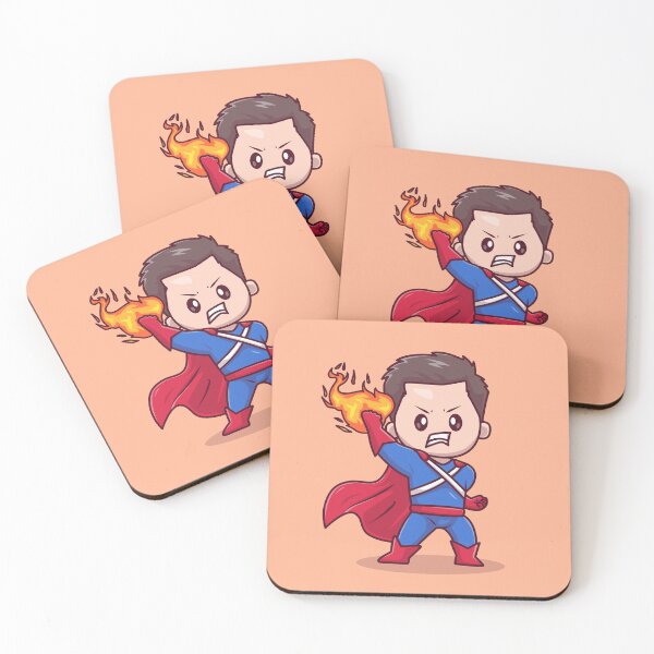 Item preview, Flaming Hero: Cute Superhero Man with Fire Cartoon Vector designed and sold by hjian8219.