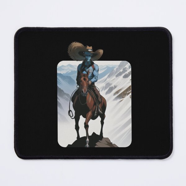 Item preview, Galactic Horseback Adventure Blue Alien Cowboy designed and sold by Ridaelb.