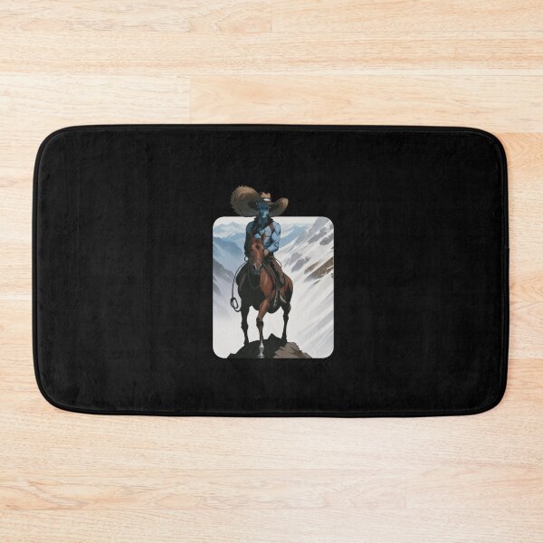 Item preview, Galactic Horseback Adventure Blue Alien Cowboy designed and sold by Ridaelb.