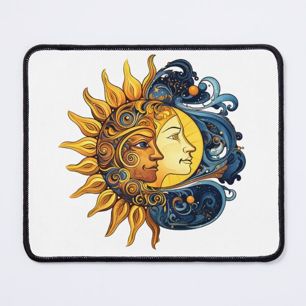 Item preview, Celestial combination image of sun and moon designed and sold by liana campbell.