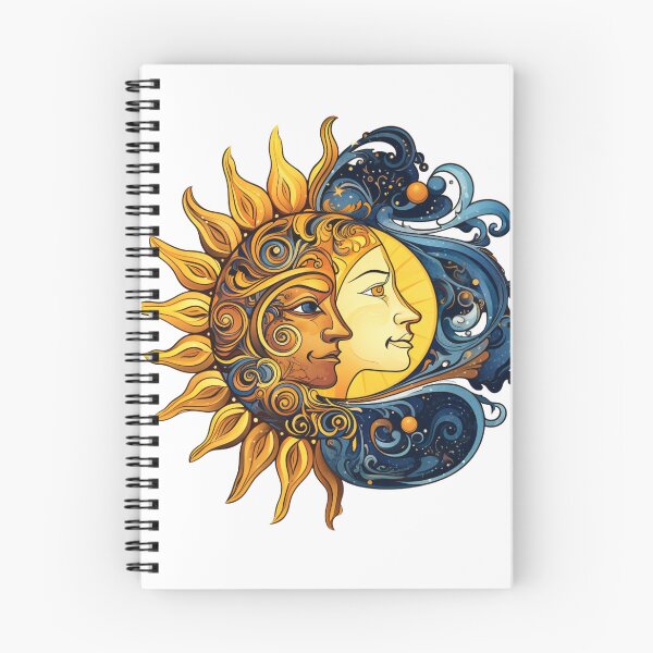 Item preview, Celestial combination image of sun and moon designed and sold by liana campbell.