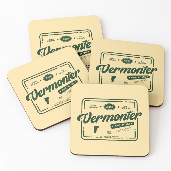 Item preview, Original Vermonter Cool Vintage Dark Stamp Print Vermont Resident Gift  designed and sold by semisoberme.