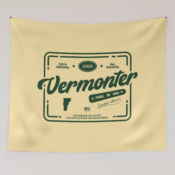 Item preview, Original Vermonter Cool Vintage Dark Stamp Print Vermont Resident Gift  designed and sold by semisoberme.