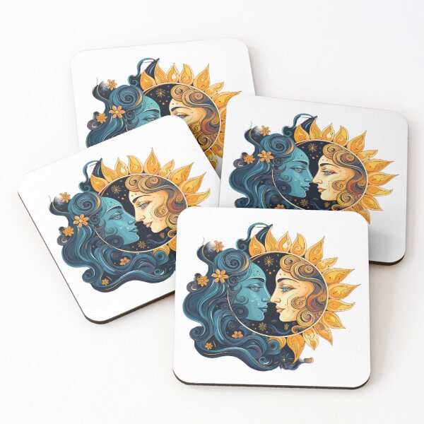 Item preview, Celestial combination image of sun and moon designed and sold by liana campbell.