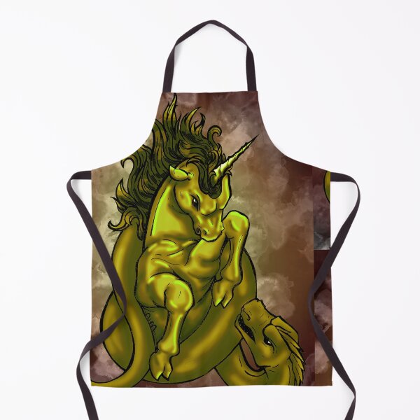 Item preview, Unicorn and Dragon Struggle in Yellow designed and sold by sarunamii.