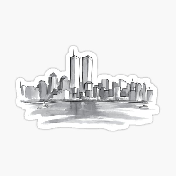 Twin Towers Stickers Redbubble - roblox twin towers decal