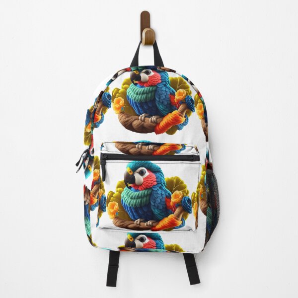 Item preview, macrame macaw designed and sold by TodoDecoArt.