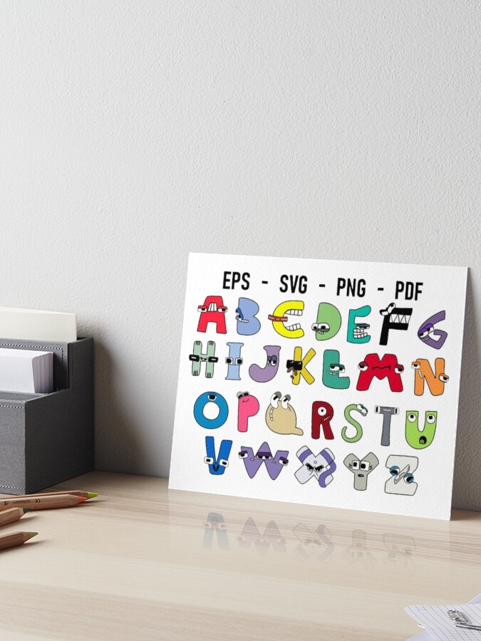 Alphabet Lore letter j Art Board Print for Sale by TheHappimess