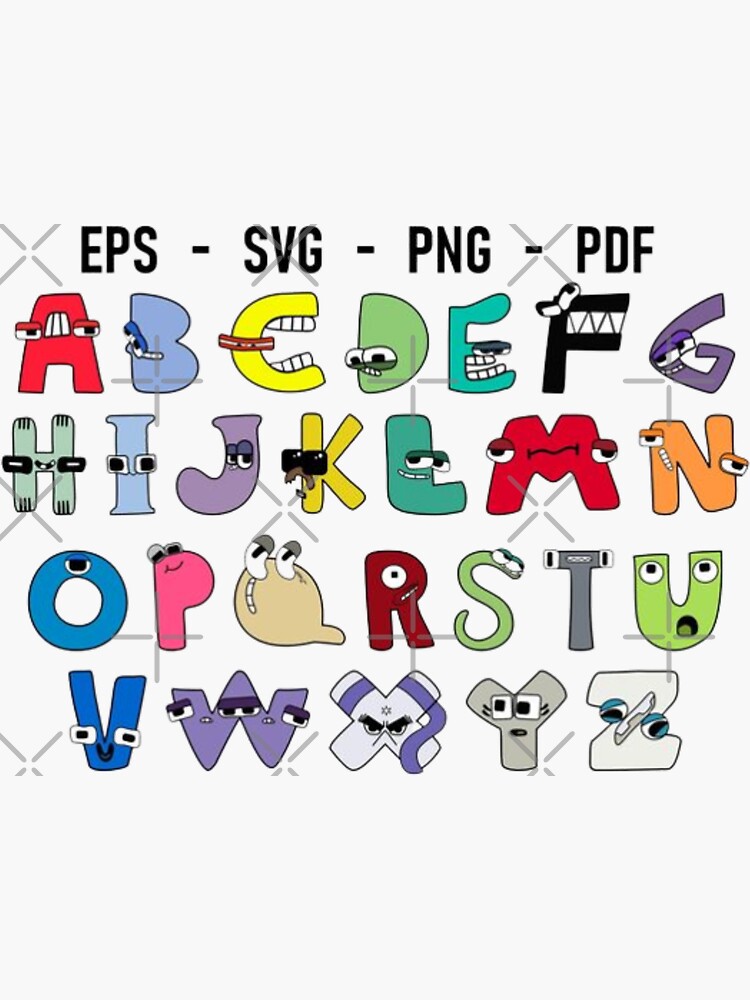 Funny Alphabet Lore Letter I - Alphabet Letters - Sticker