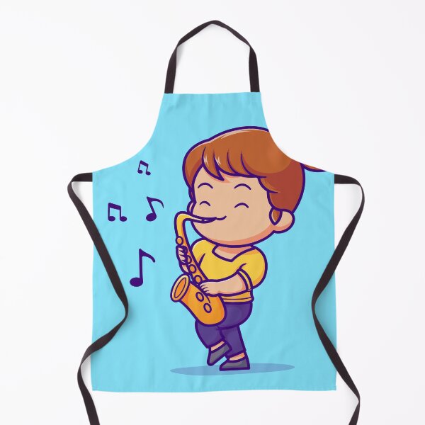Item preview, Saxophone Serenade: Cute Woman Playing Saxophone Cartoon Icon designed and sold by hjian8219.