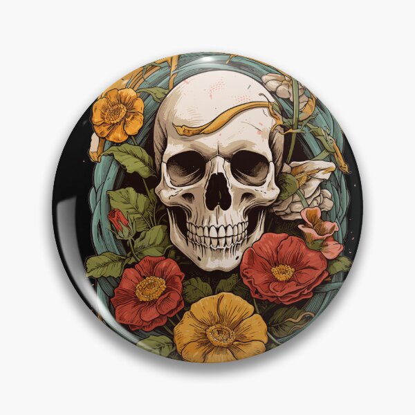 Item preview, Botanic Bone Fusion: Chic Floral Skull Delight designed and sold by Cheeky Companions.