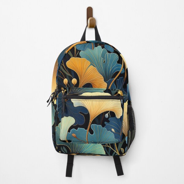 Item preview, Blue And Gold Ginkgo Leaves designed and sold by BluePlanet.