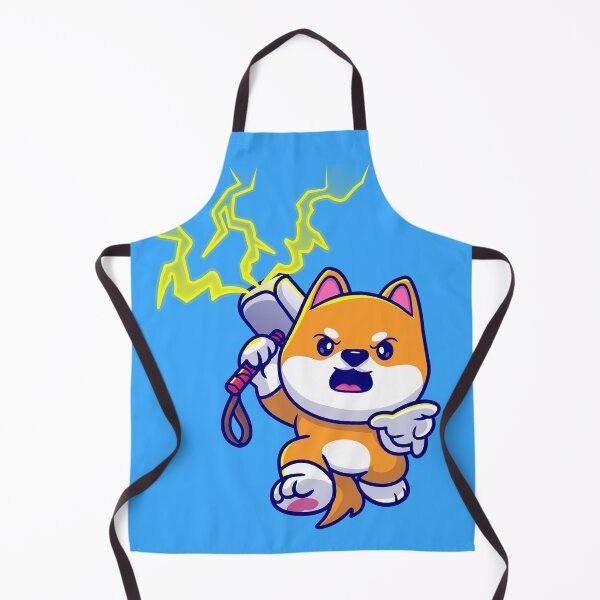 Item preview, Shiba Inu Lightning Strikes: Cute Dog with Hammer & Lightning Cartoon Icon designed and sold by hjian8219.